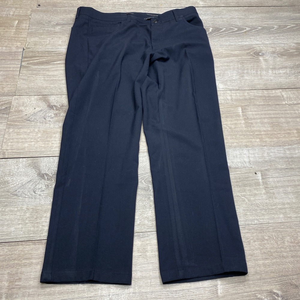 Alberto Ceramica Dress Pants Mens 36x28 Navy Blue Modern Fit Stretch Trousers